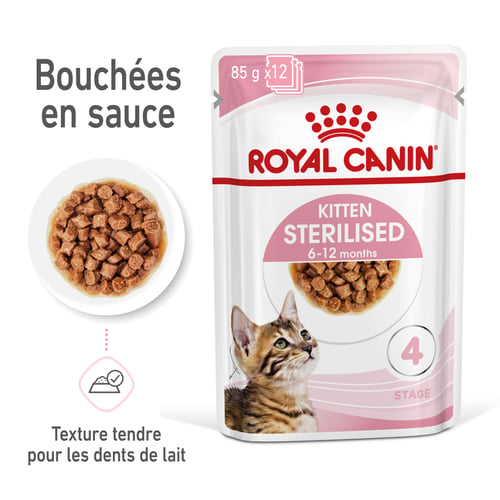 Kitten Sterilised Sauce - Sachet fraîcheur pour chaton stérilisé